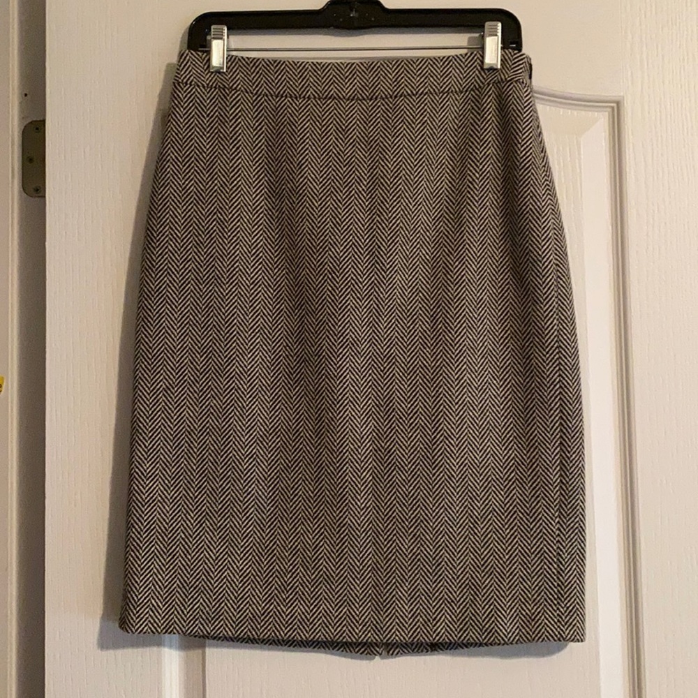 JCrew Wool Black & White Skirt
